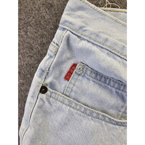 VINTAGE Bugle Boy Shorts Mens 34 Blue Light Wash Denim Dad Jorts - Picture 3 of 9